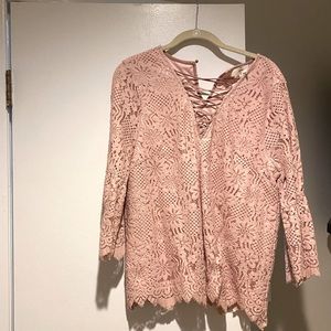 Dusty pink lace top